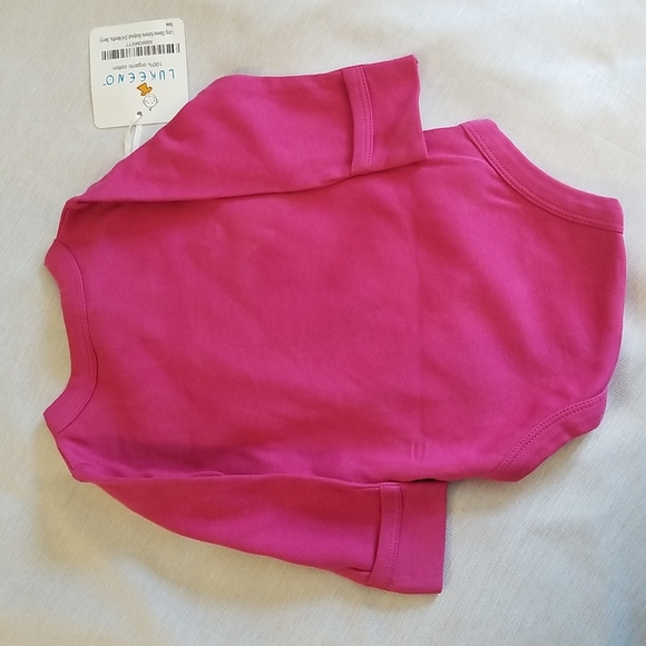 ORGANIC COTTON BABY BODY SUIT SZE 3-6 M  IN BERRY - Picture 5 of 9